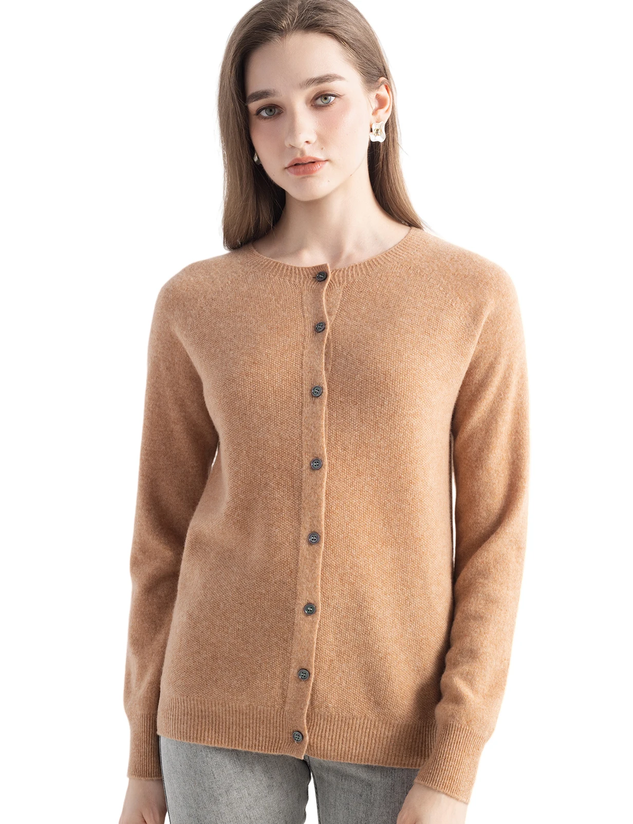 LONGMING Women Cardigan 100% Merino Wool Sweater Wool Blends Autumn Winter Warm knitted Femme Cardigan Women Cashmere Sweater
