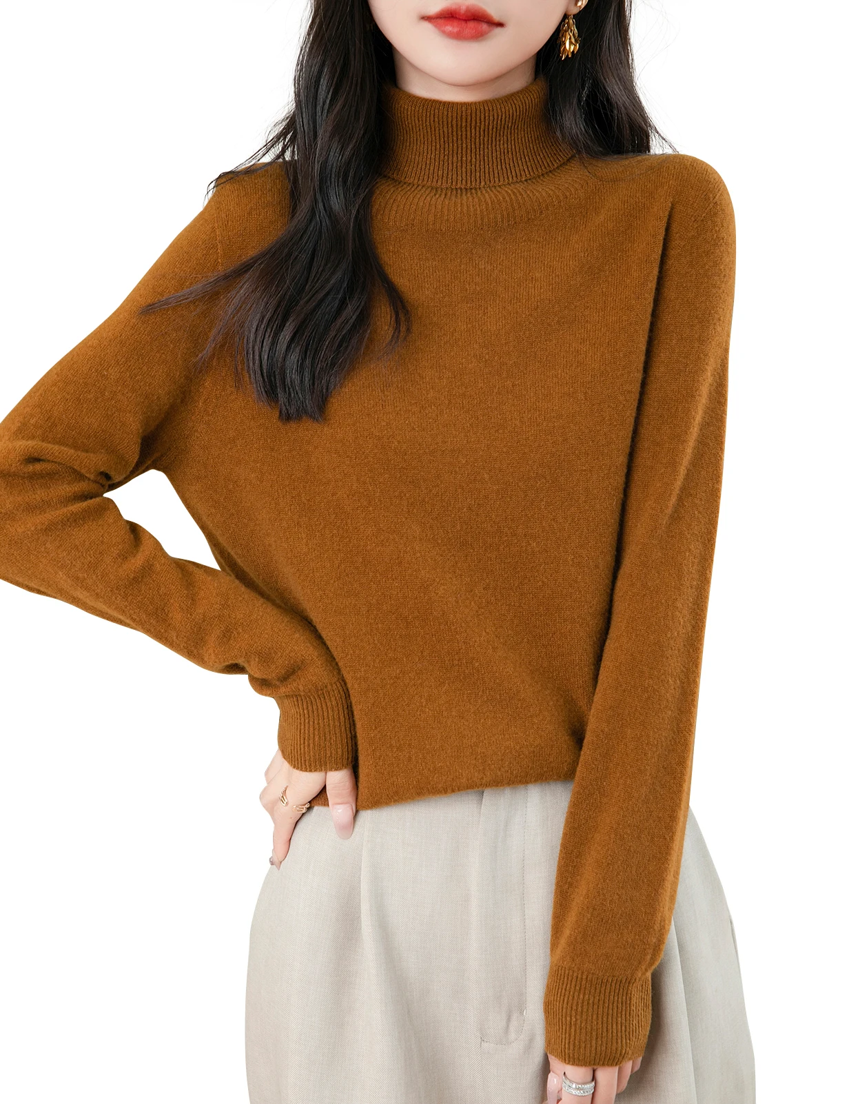 Knitwears Sweater Women Turtleneck Sweater 100% Pure Merino Wool Autumn Winter Warm Soft Knitted Pullover Female Jumper Tops y2k